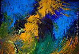 2011 Famous Paintings - organic in blue and yellow